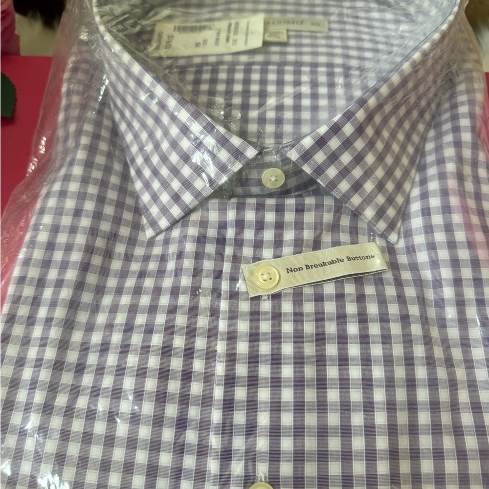 DXL Big and Tall. Well Dressed Elegant Men's Purple Checkered Shirt. - Picture 3 of 16